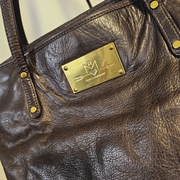 Rebecca Minkoff Studded Dk.Leather Handbag EUC - Picture 3 of 9